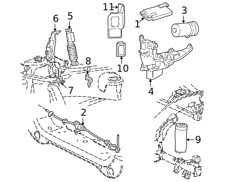 Auto Leveling Components for 1997 Ford F-250 #0