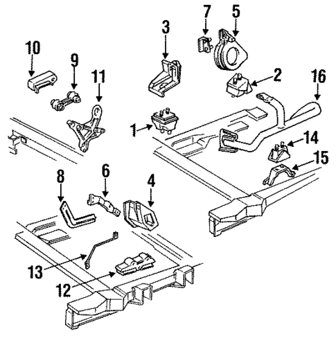 Engine & Trans Mounting for 1992 Oldsmobile Cutlass Supreme #0