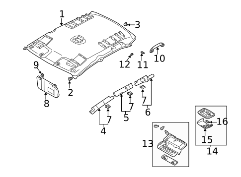 Interior Trim - Roof for 2007 Mitsubishi Lancer #0