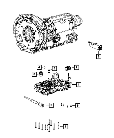 Valve Body, Accumulator, Solenoid and Parking Sprag for 2026 Dodge Durango #0