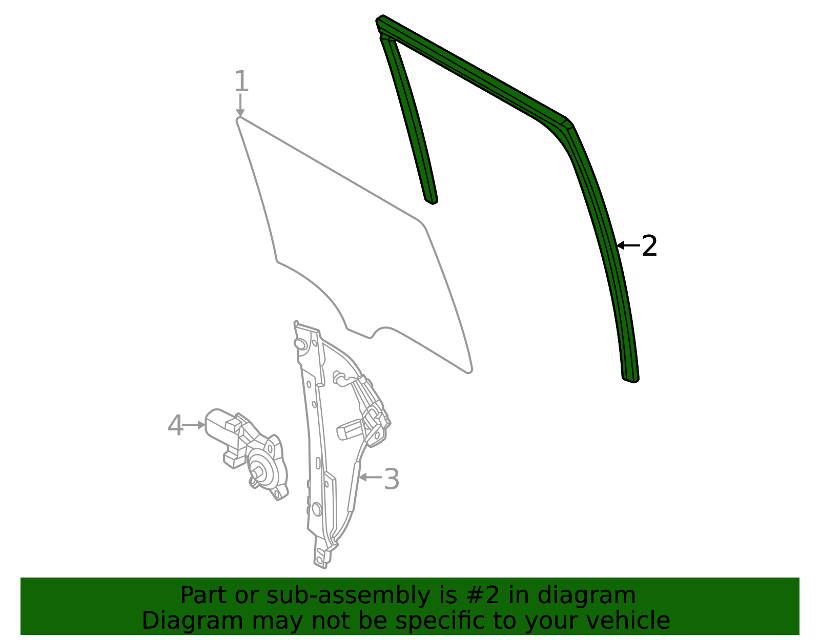 Run Channel Part NZ6Z-6025766-B - 2023-2024 Ford Maverick - Run Channel | Dealer Auto Parts