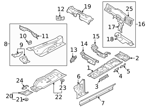 Floor & Rails for 2024 Audi A5 Quattro #0