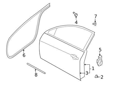 Door & Components for 2007 Nissan Altima #1