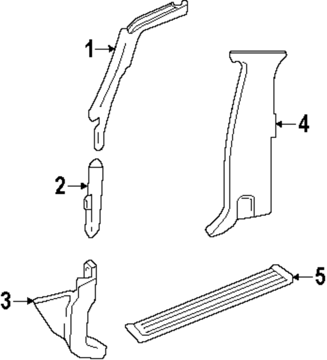 15690980 - Body: Lock Pillar Trim for GM Image