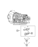 68090653AC - AS69RC; 6-Speed; Automatic Transmission: Transmission Mount Isolator for Mopar Image