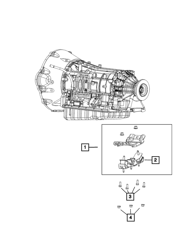 68090654AC - AS69RC; 6-Speed; Automatic Transmission: Transmission Mount Isolator for Mopar Image