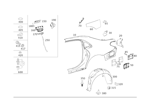 Rear Fender for 1997 Mercedes-Benz S600 #0