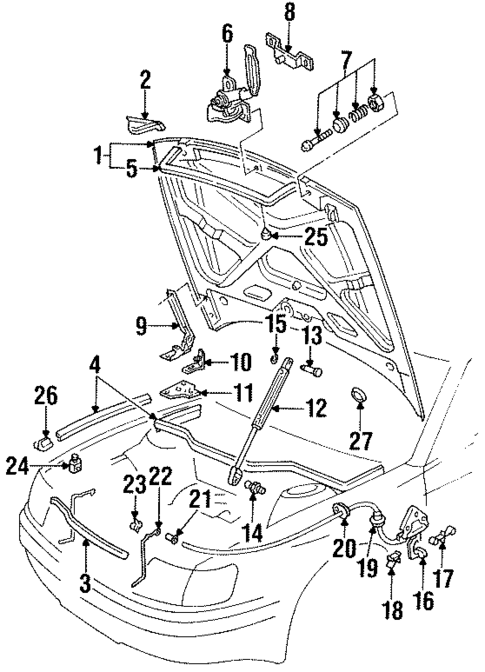 Hood & Components for 1996 Audi A6 Quattro #0