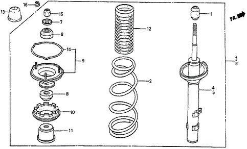 Rear Shock Absorber for 1984 Honda Prelude #0