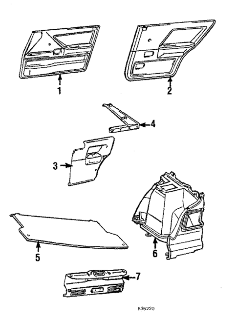 Interior Trim for 1984 Toyota Tercel #0