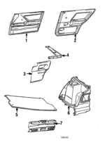 676101637002 - Body: Front Door Trim for Toyota: Tercel Image
