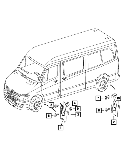 Moldings and Ornamentation for 2008 Dodge Sprinter 3500 #2