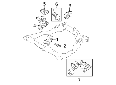 Engine & Trans Mounting for 2009 Kia Spectra5 #0