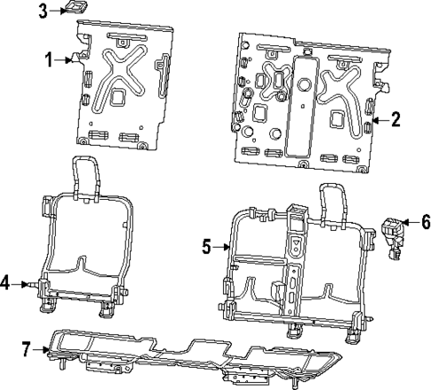 Rear Seat Components for 2024 Dodge Charger Daytona #1
