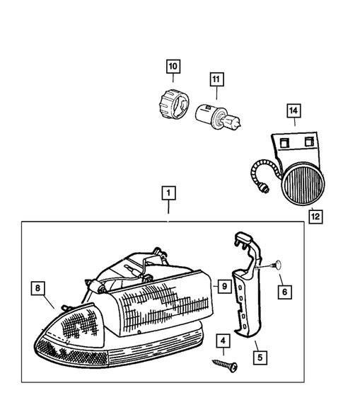 Lamps - Front, Rear and Courtesy for 2002 Dodge Durango #0