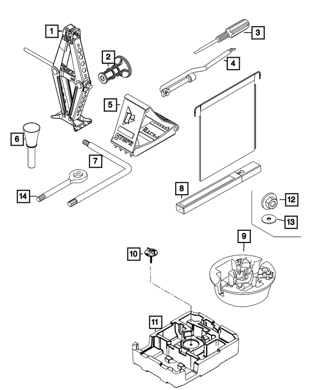 « 68273237AA –  : Wheel Lug Nut Wrench pour Mopar Image »