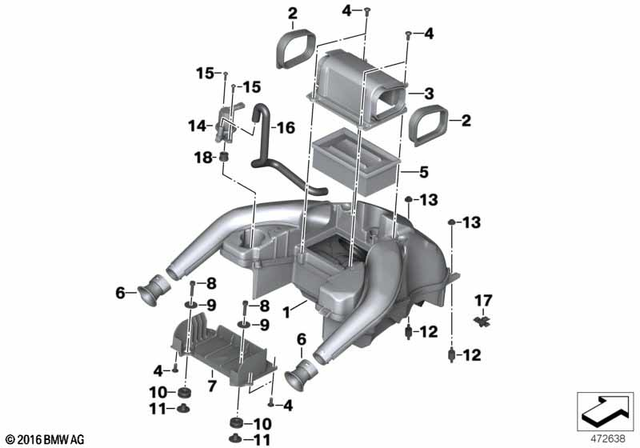 13718554886 - : Air Cleaner Housing for BMW-Motorrad Image