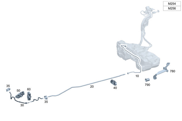2064702600 - Fuel System: Fuel Line for Mercedes-Benz: 300C, C300, C43 AMG, C63 AMG S E Performance, CLE300, CLE450, CLE53 AMG Image image
