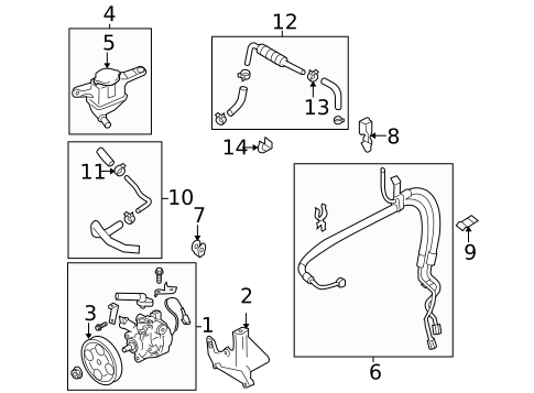 Pump & Hoses for 2006 Subaru Legacy #0