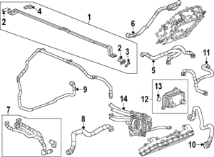 84848585 - 2022-2025 GMC Hummer EV Pickup - Engine Coolant Pipe