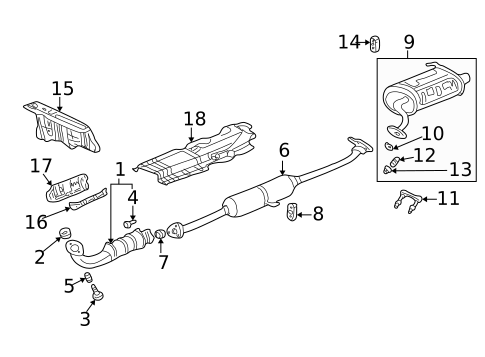 Exhaust Components for 2005 Honda CR-V #0