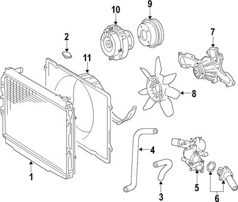 Water Pump for 2014 Toyota Tundra #1