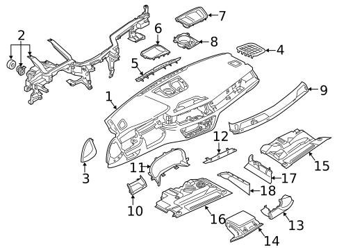 Instrument Panel Components for 2018 BMW 740i #0