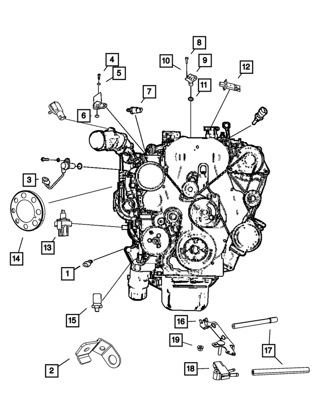 56041379AA - Electrical: Housing Clip for Mopar Image