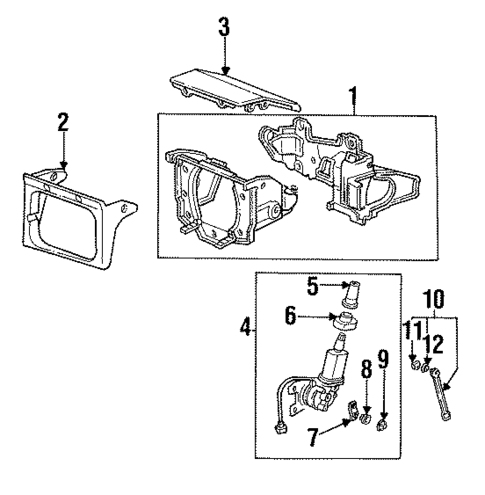 Headlamp Components for 1988 Acura Integra #0