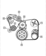 6502135 - Cooling: Hex Flange Nut for Mopar Image