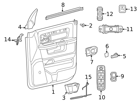 Interior Trim - Front Door for 2025 Ram 2500 #0