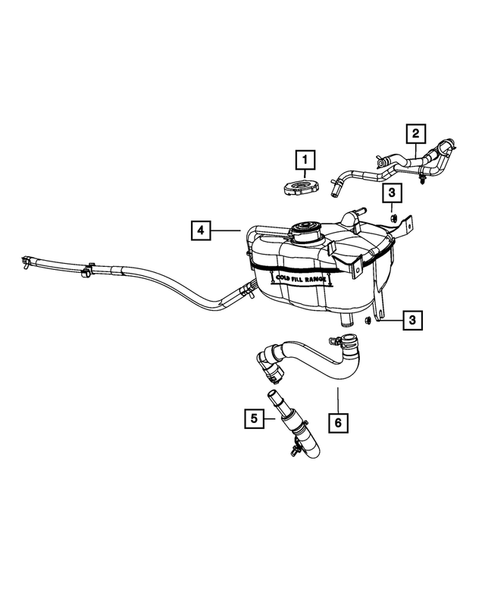 Engine Coolant Reservoir (Bottle) for 2012 Jeep Wrangler #1