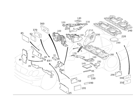 Insulation in Passenger Compartment for 2003 Mercedes-Benz C32 AMG #0