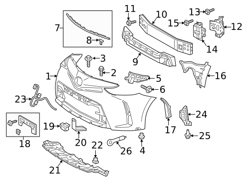 Bumper & Components - Front for 2015 Toyota Prius V #0