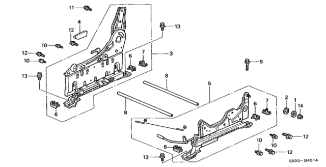 Right Front Seat Components ('98) for 1998 Honda Odyssey #0