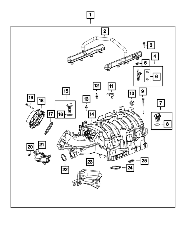68531639AA - Engine: Intake Manifold for Mopar Image
