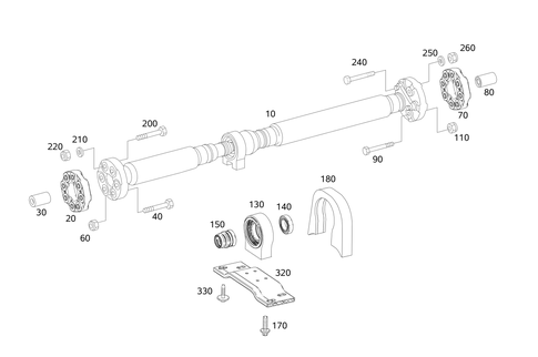 Propeller Shaft for 2011 Mercedes-Benz S63 AMG #0