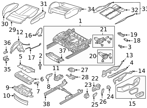 Front Seat Components for 2022 Audi RS6 Avant #0