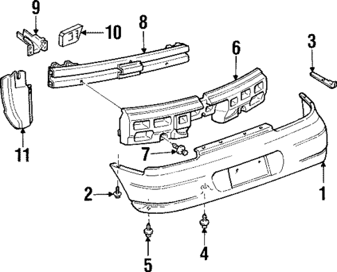 Bumper & Components - Rear for 2003 Pontiac Grand Prix #0