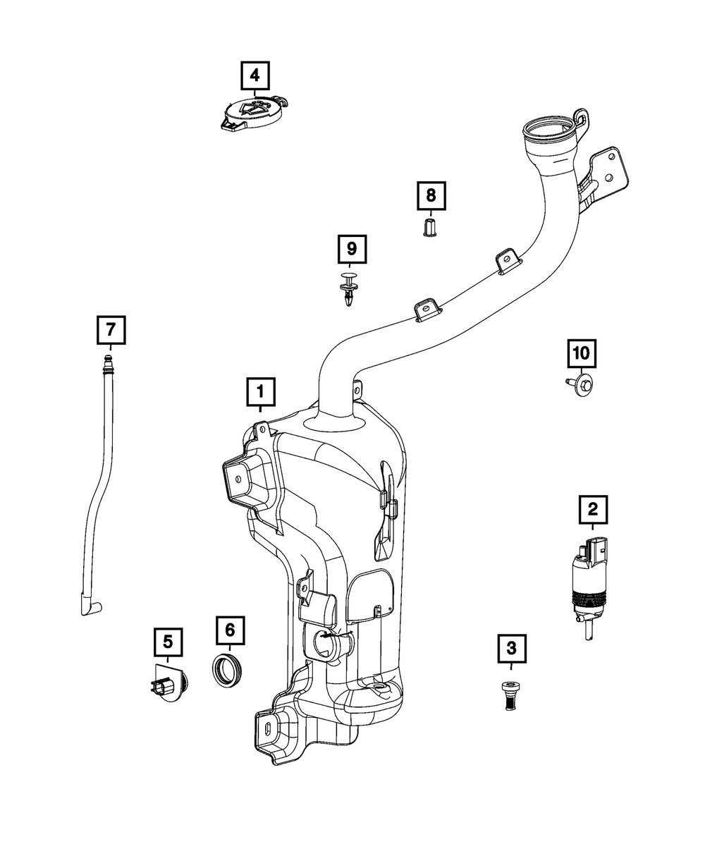 Washer, Windshield Pump - Mopar (68661995AA)