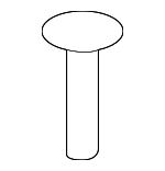 1249705123 - Body: Guide Screw for Genesis: Electrified GV70, GV70, GV80, GV80 Coupe | Hyundai: Elantra, Elantra N, Genesis Coupe, Veloster Image