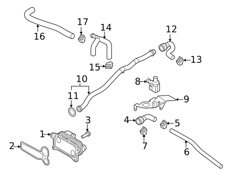 Engine Oil Cooler for 2017 Audi Q7 #0