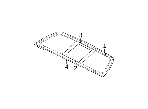 Glass & Hardware - Back for 2001 Dodge Dakota #0