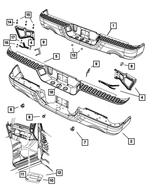 Rear Bumper and Fascia for 2012 Ram 2500 #0