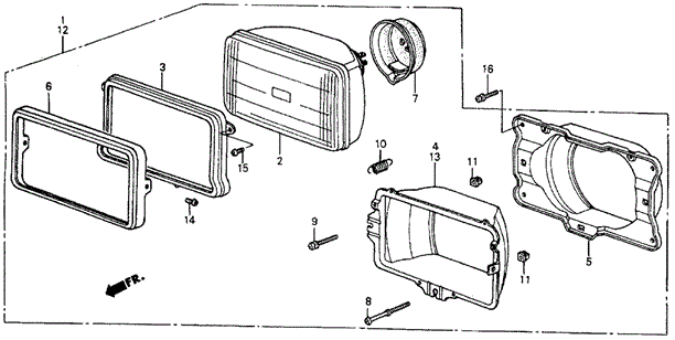 Headlight ('84-'85) for 1985 Honda Civic #0