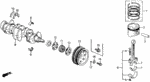 13103PM3020 - Engine: PISTON (OVER SIZE) (0.50) for Honda Image
