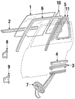6818912130 - : Vent Glass Weatherstrip for Toyota Image