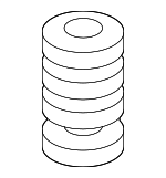 LR085888 - Body: Lock Button Bumper for Land Rover: Discovery, Range Rover, Range Rover Sport Image