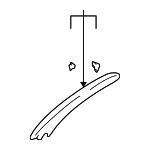 25766615 - Body: Windshield Pillar Trim for Buick: LeSabre Image