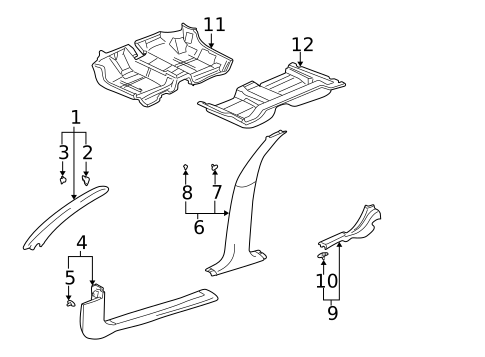 Interior Trim - Pillars for 2003 Buick LeSabre #0
